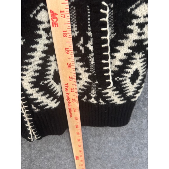Pendleton Wool Zip Up Jacket Black White Geometric Navajo Style Size Medium - Picture 7 of 9